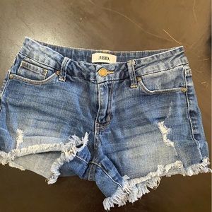 Blue Jean shorts.